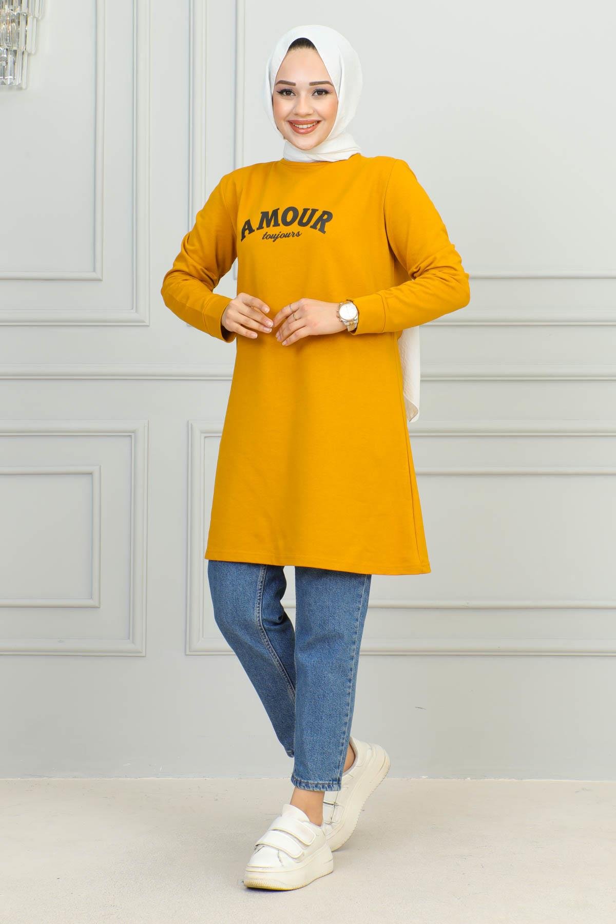 Tesettür Tunik Modelleri | Baskılı Tunik | Affanmoda 