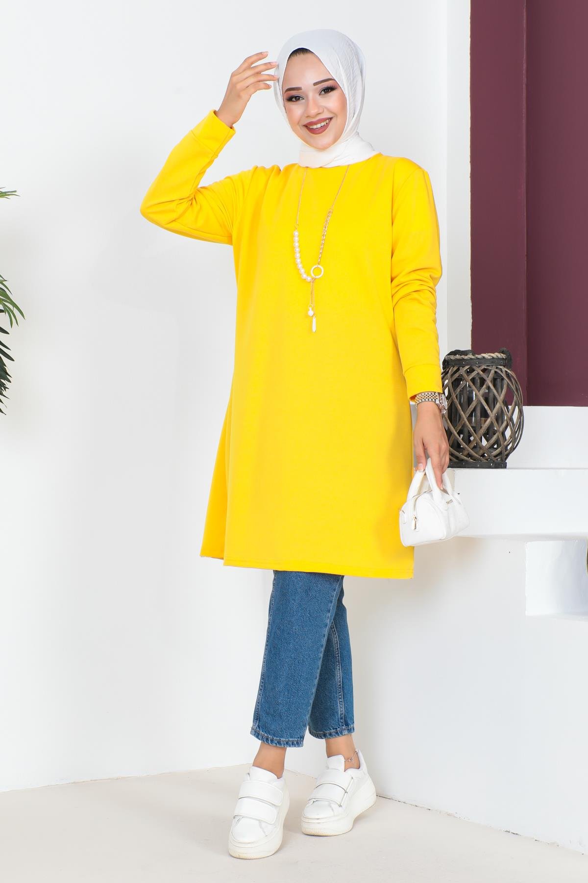 Kolyeli Tesettür Tunik Modelleri - Affan Moda