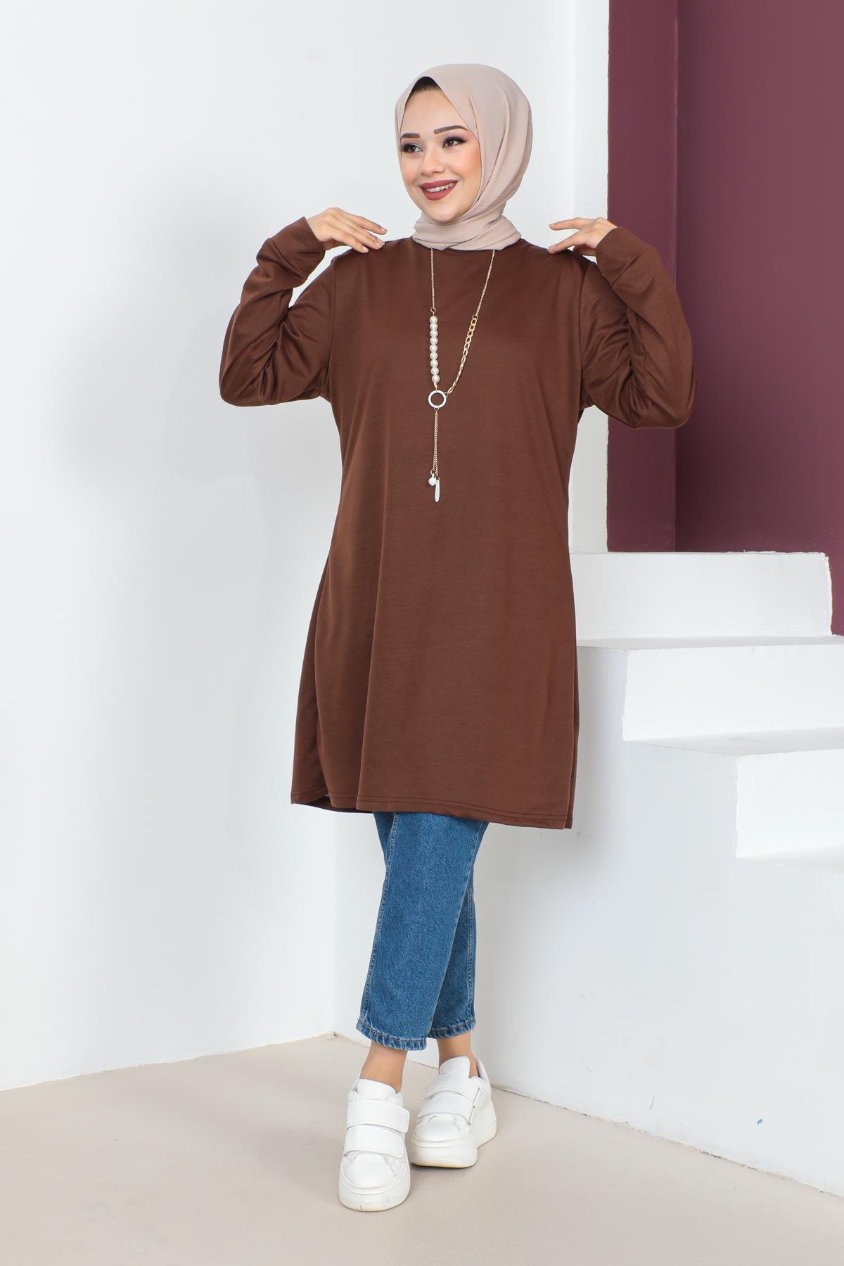 Kolyeli Tesettür Tunik Modelleri - Affan Moda