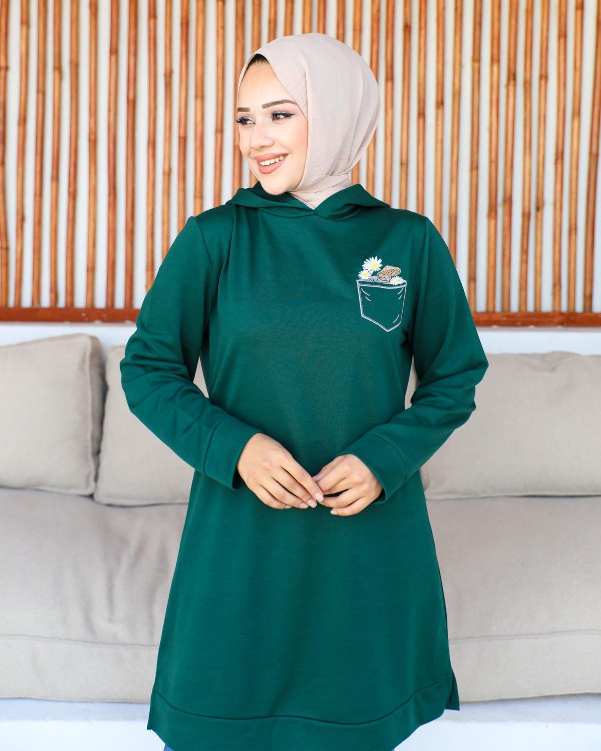 Tesettür Tunik Modelleri - Nakışlı Tunik Modelleri - Affanmoda