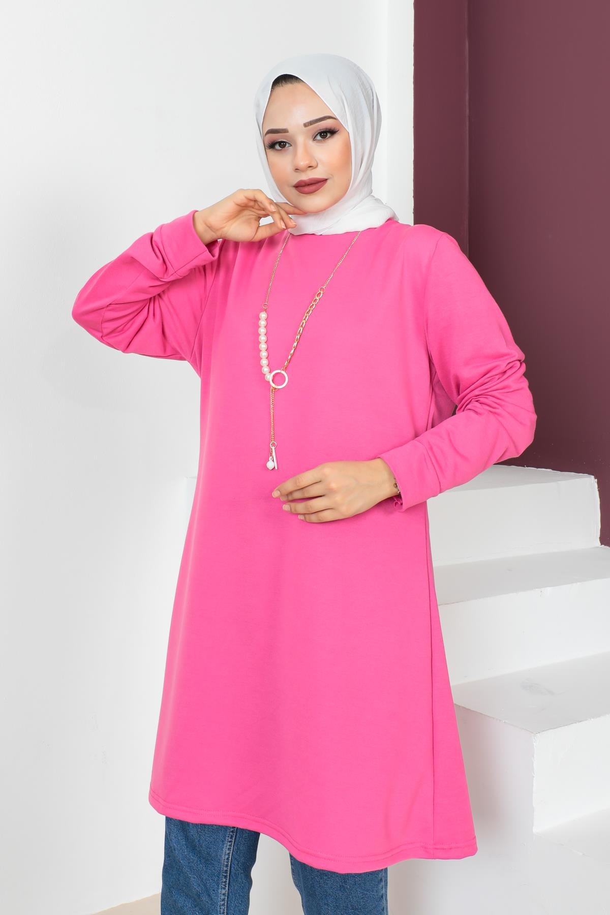 Kolyeli Tesettür Tunik Modelleri - Affan Moda