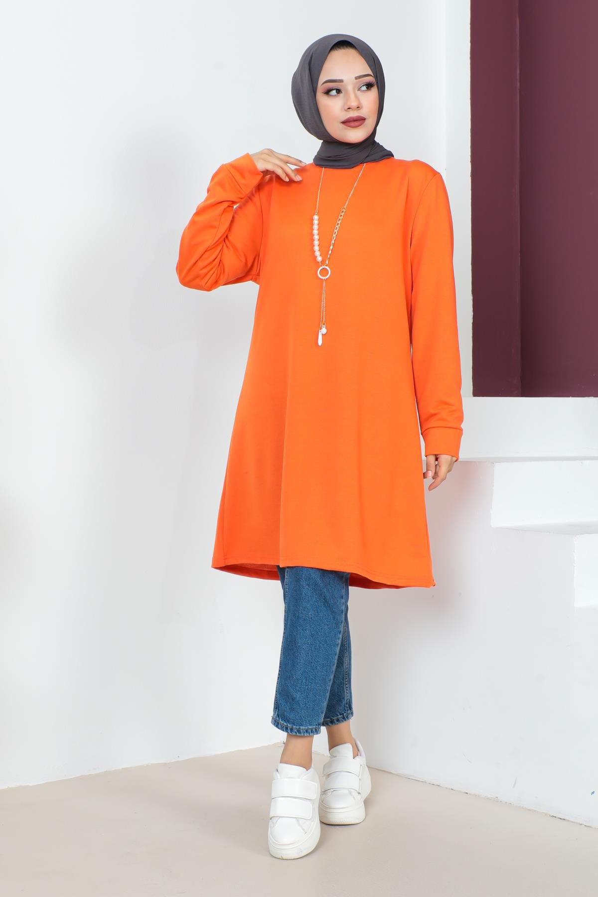 Kolyeli Tesettür Tunik Modelleri - Affan Moda