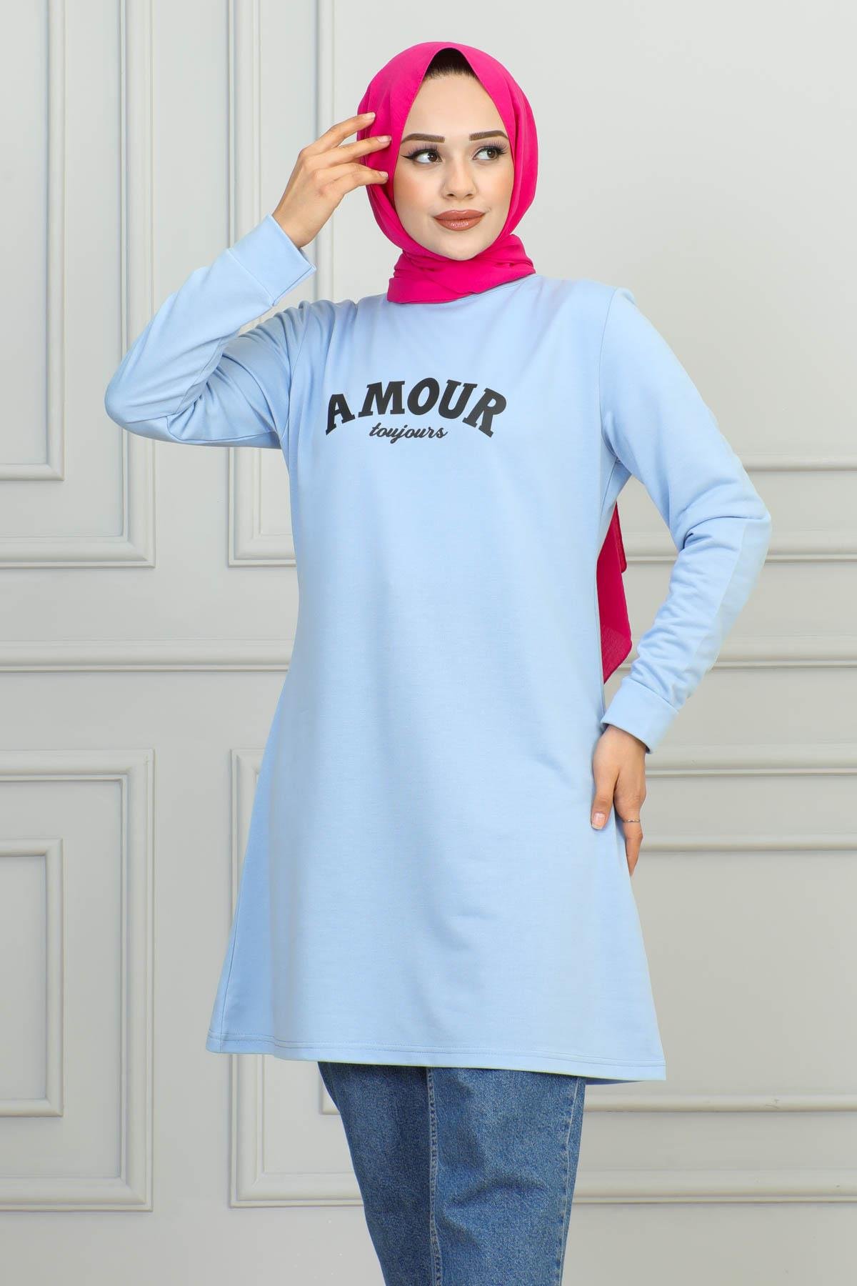 Tesettür Tunik Modelleri | Baskılı Tunik | Affanmoda 