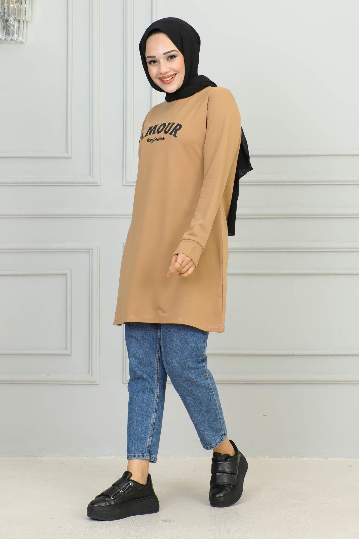 Tesettür Tunik Modelleri | Baskılı Tunik | Affanmoda 