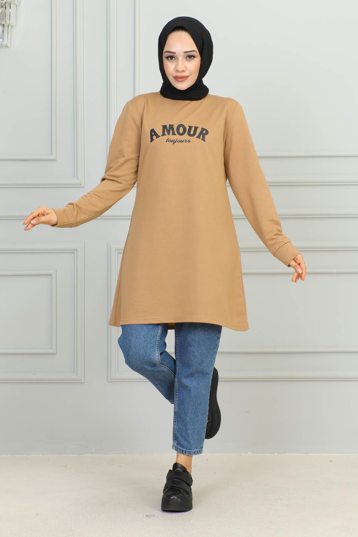 Tesettür Tunik Modelleri | Baskılı Tunik | Affanmoda 