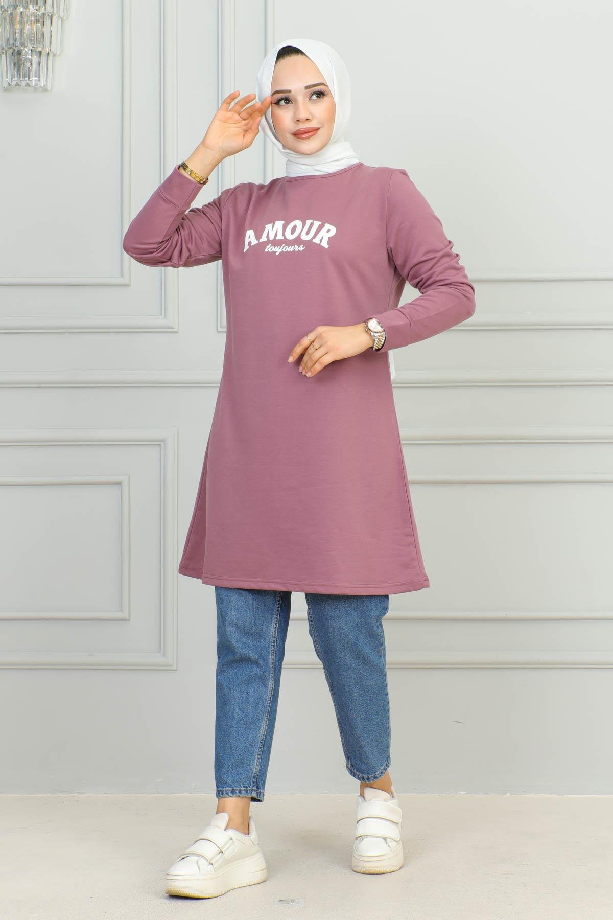 Tesettür Tunik Modelleri | Baskılı Tunik | Affanmoda 