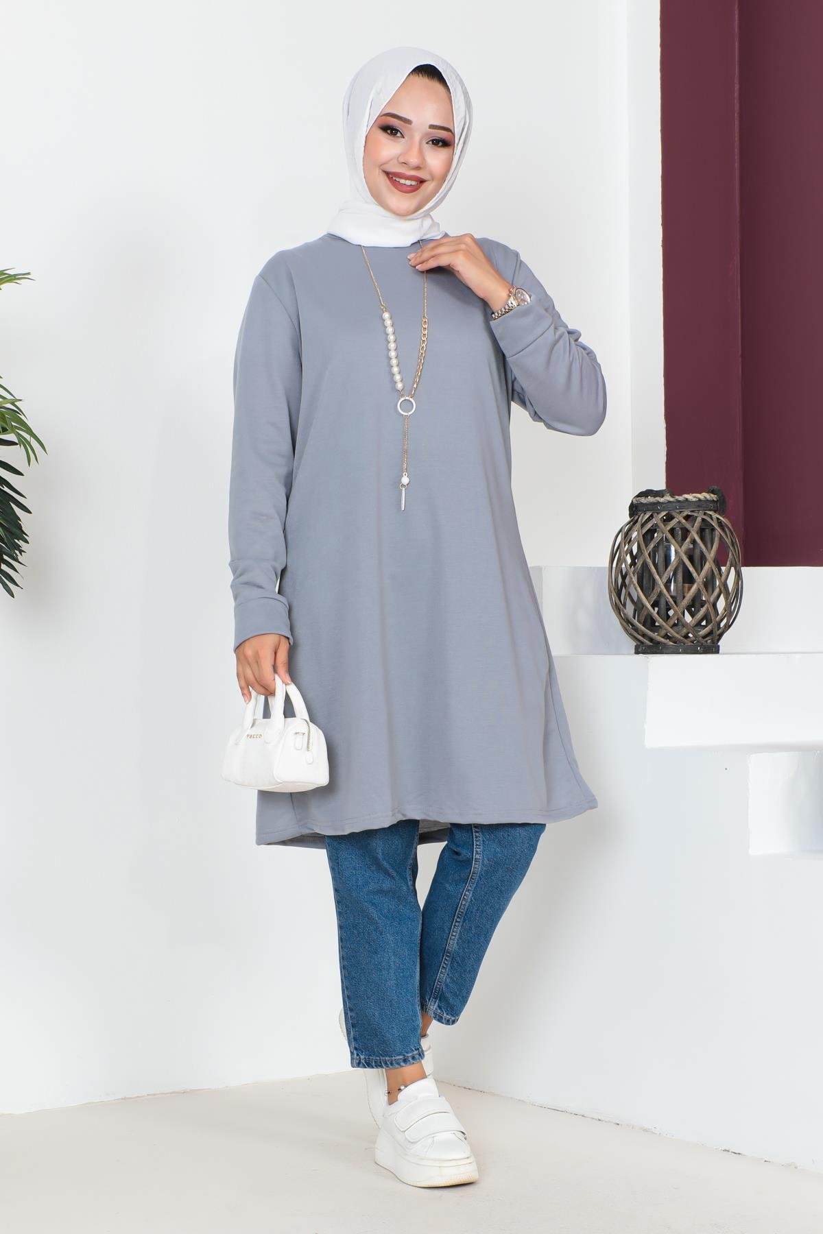 Kolyeli Tesettür Tunik Modelleri - Affan Moda