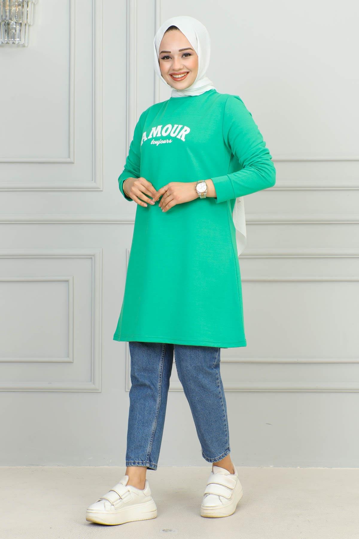 Tesettür Tunik Modelleri | Baskılı Tunik | Affanmoda 