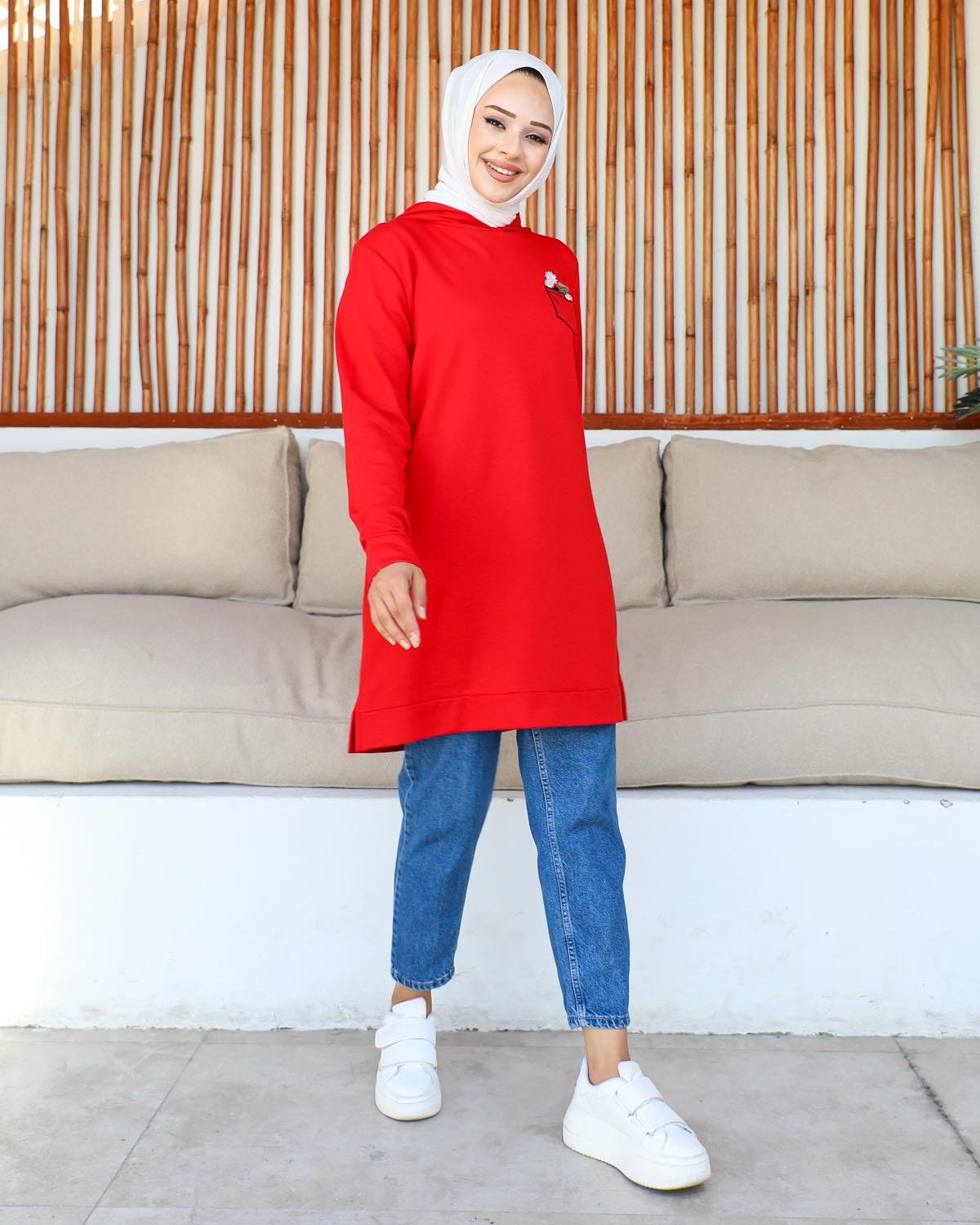 Tesettür Tunik Modelleri - Nakışlı Tunik Modelleri - Affanmoda