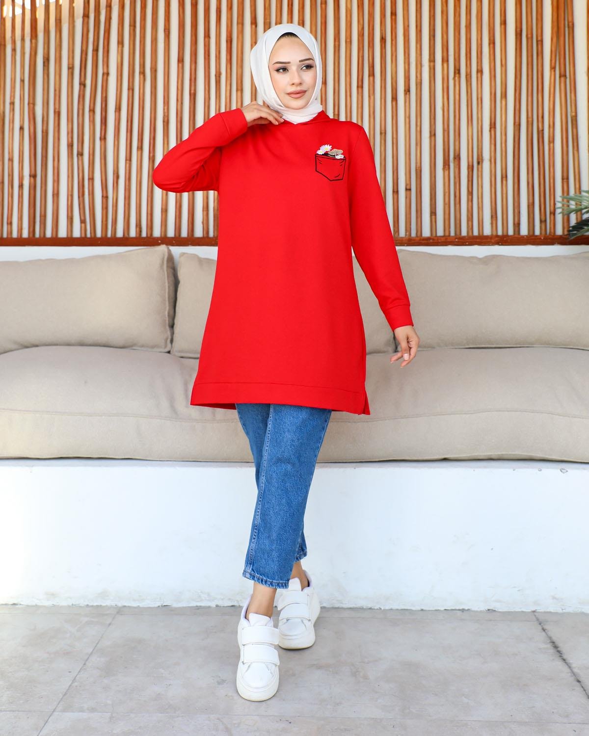 Tesettür Tunik Modelleri - Nakışlı Tunik Modelleri - Affanmoda