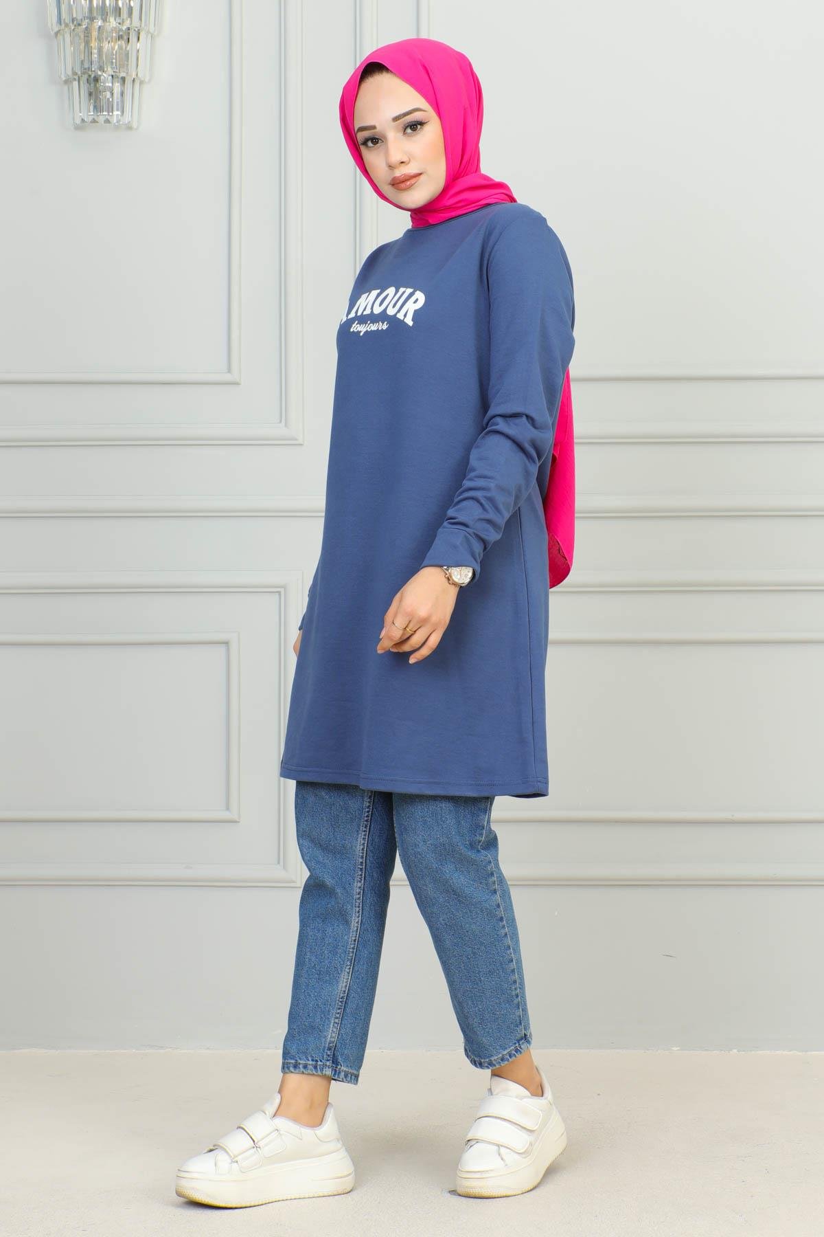 Tesettür Tunik Modelleri | Baskılı Tunik | Affanmoda 