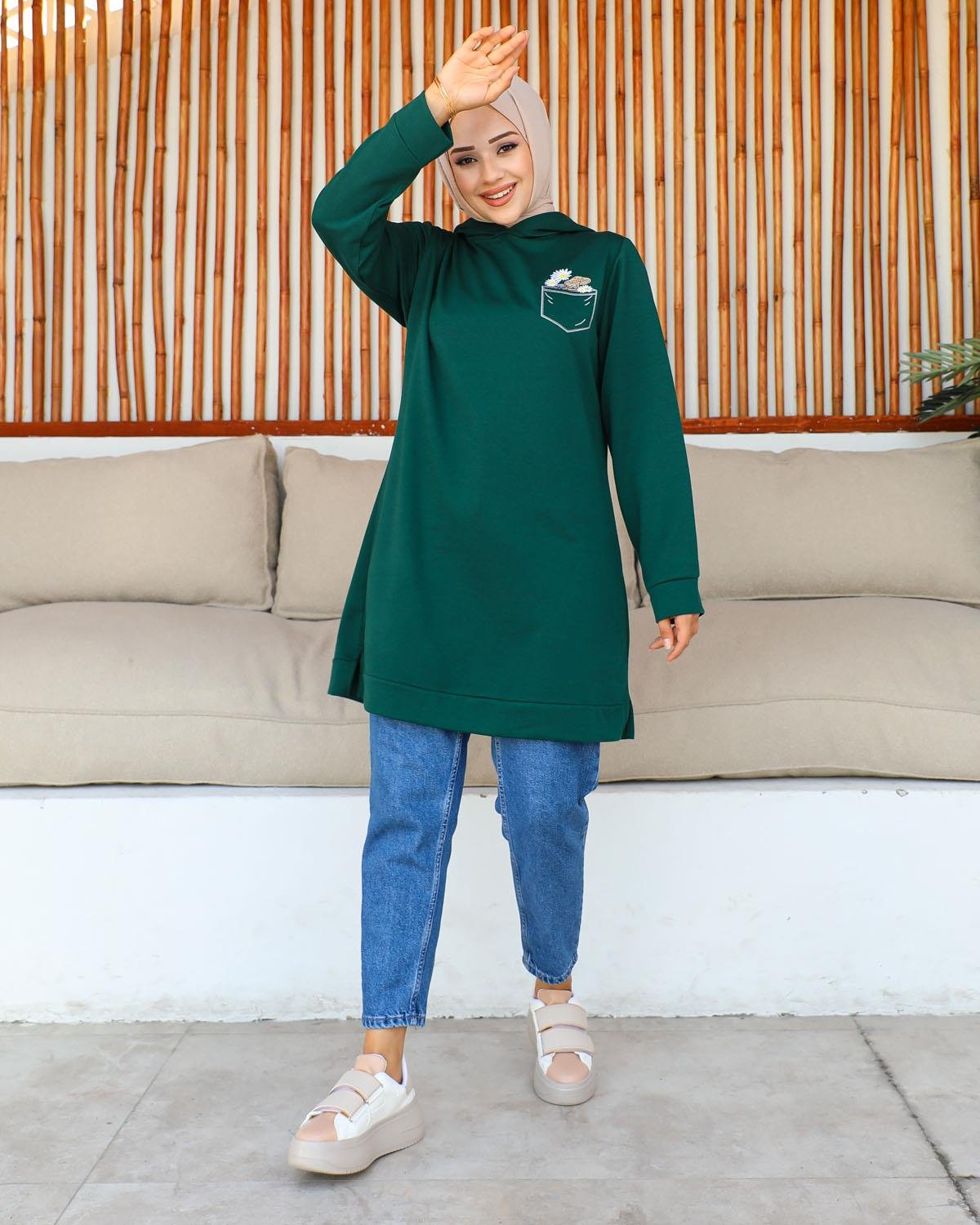 Tesettür Tunik Modelleri - Nakışlı Tunik Modelleri - Affanmoda