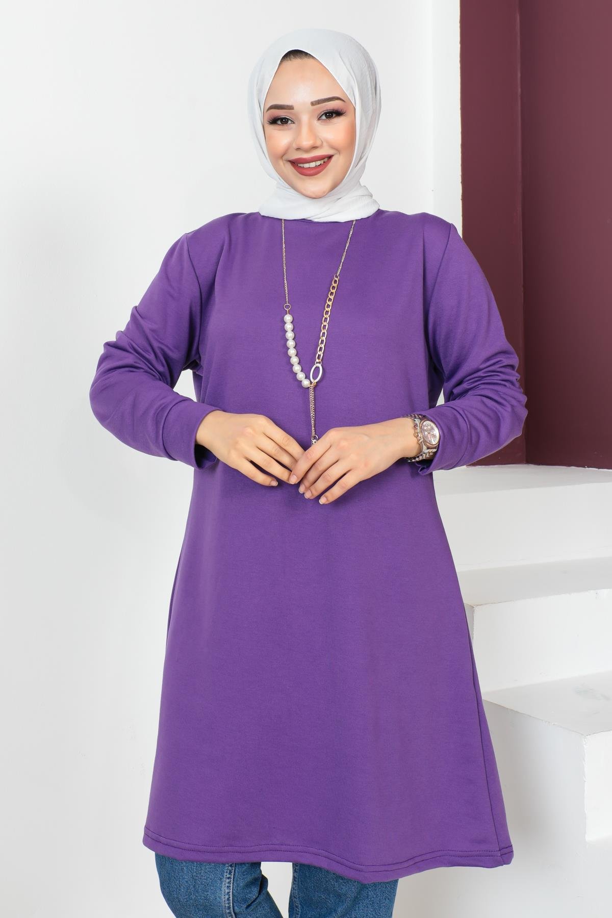 Kolyeli Tesettür Tunik Modelleri - Affan Moda