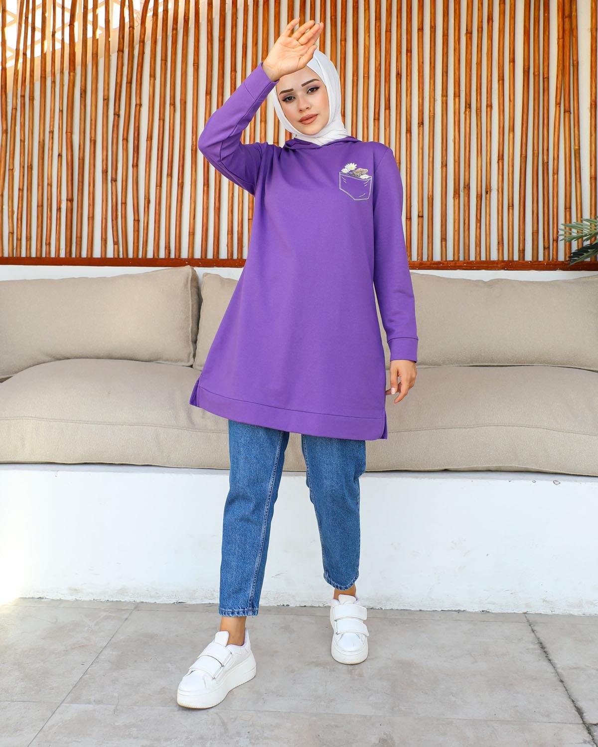 Tesettür Tunik Modelleri - Nakışlı Tunik Modelleri - Affanmoda