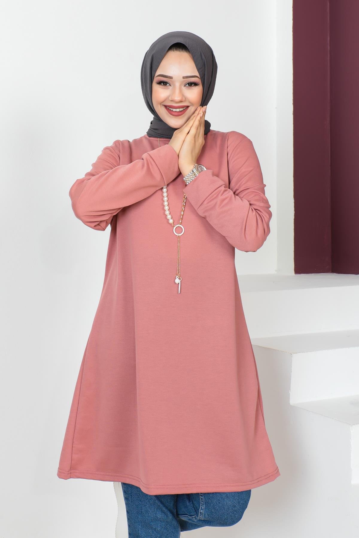 Kolyeli Tesettür Tunik Modelleri - Affan Moda