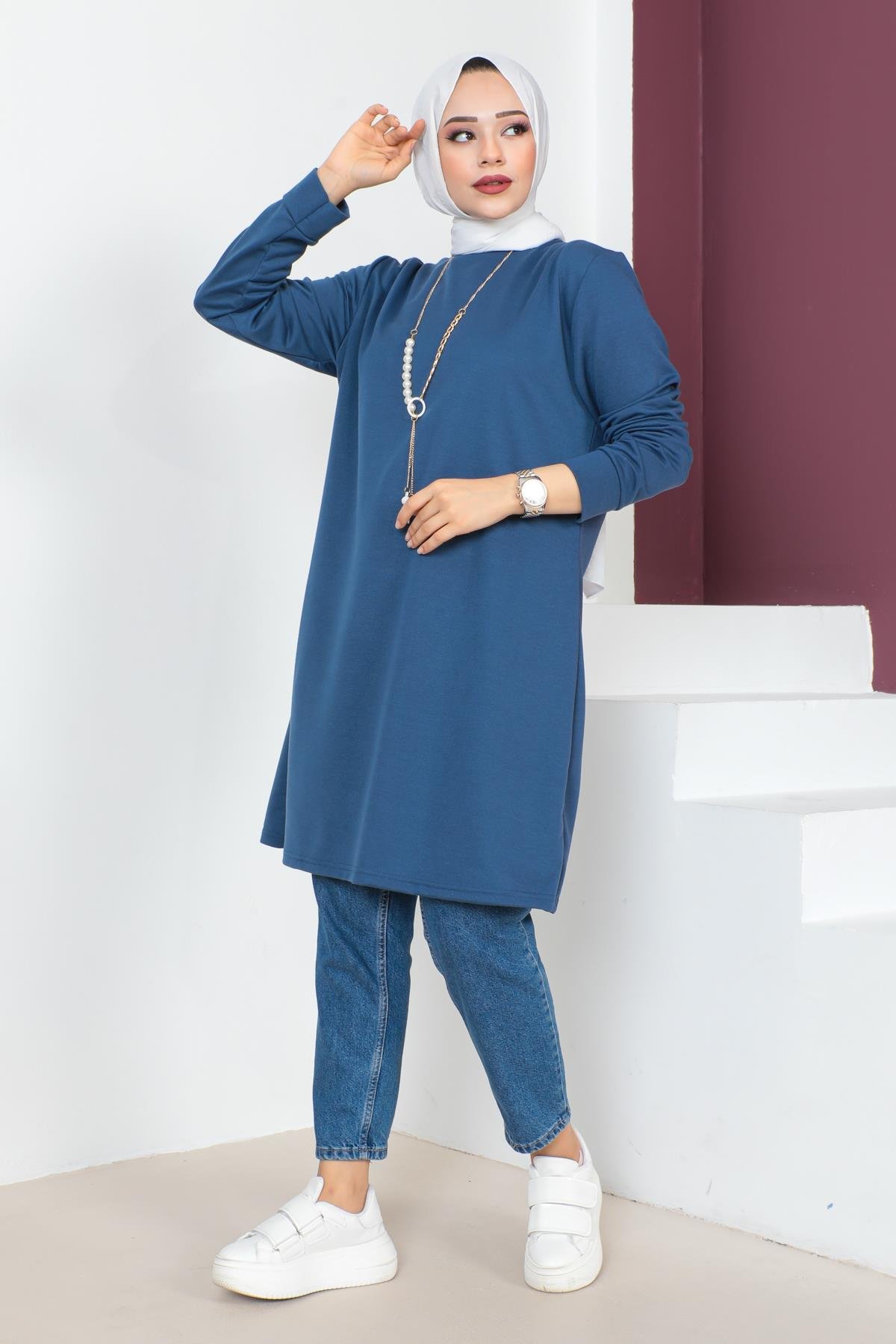 Kolyeli Tesettür Tunik Modelleri - Affan Moda