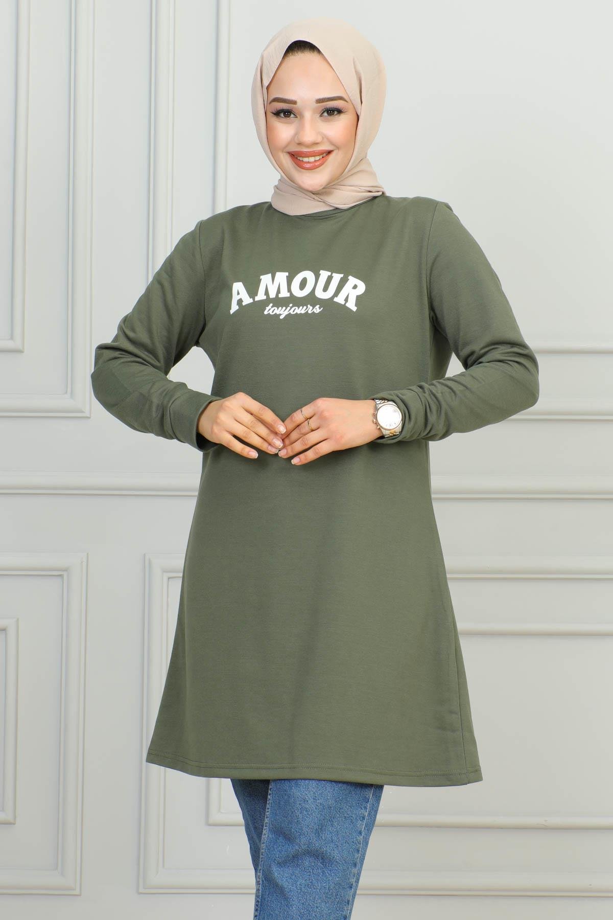 Tesettür Tunik Modelleri | Baskılı Tunik | Affanmoda 