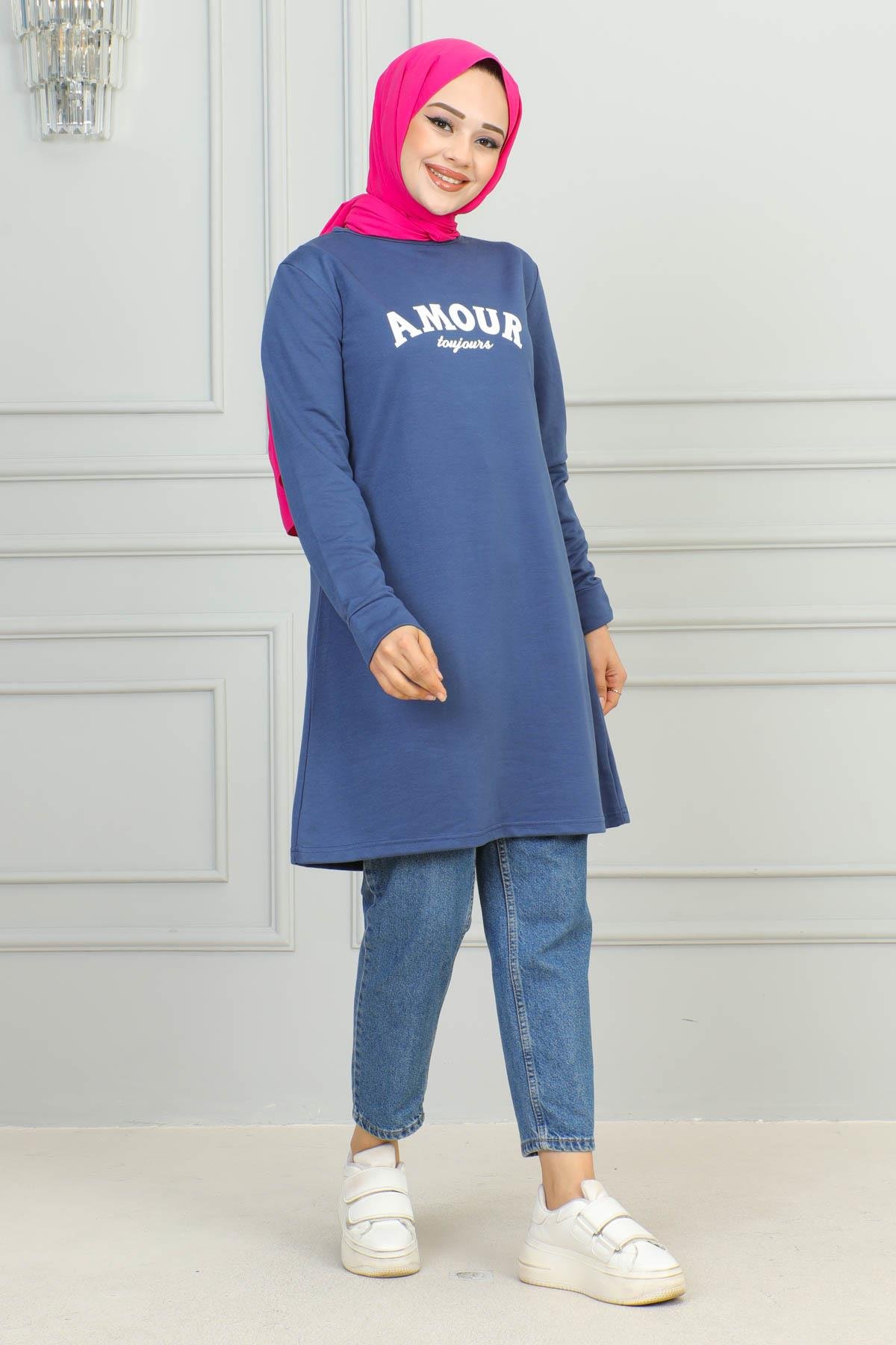 Tesettür Tunik Modelleri | Baskılı Tunik | Affanmoda 