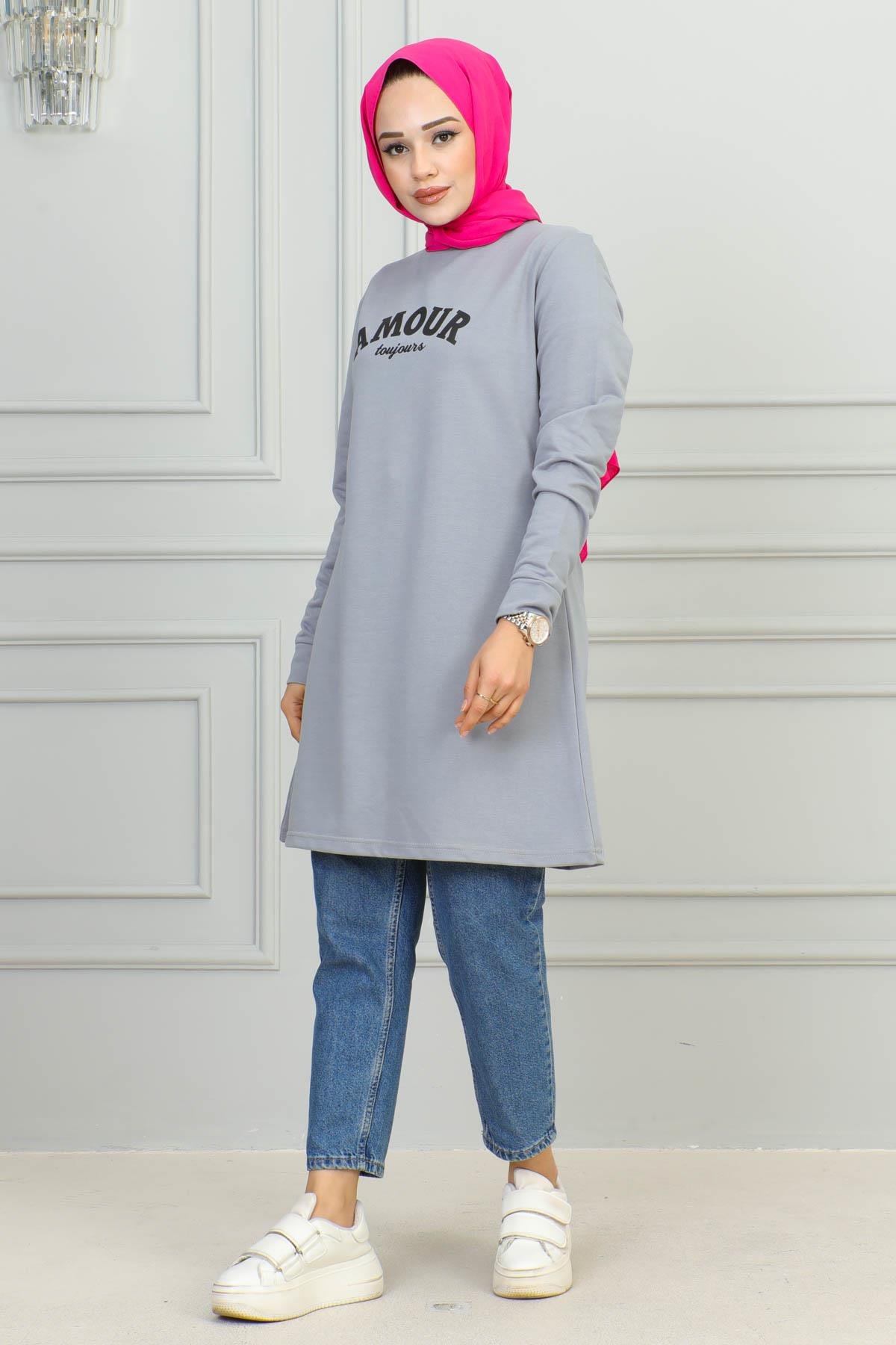 Tesettür Tunik Modelleri | Baskılı Tunik | Affanmoda 