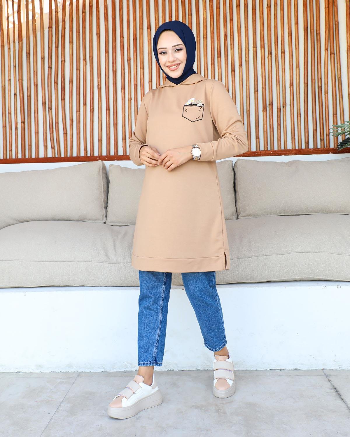 Tesettür Tunik Modelleri - Nakışlı Tunik Modelleri - Affanmoda