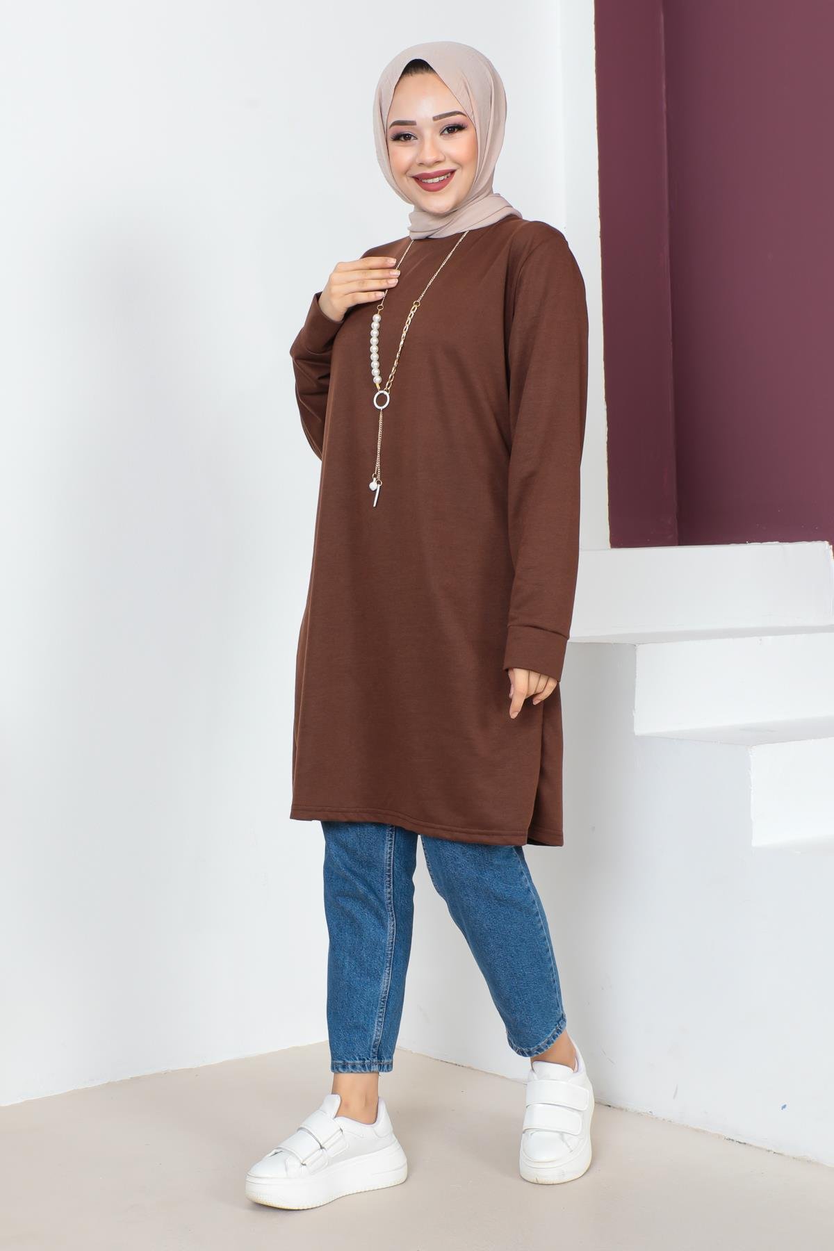 Kolyeli Tesettür Tunik Modelleri - Affan Moda