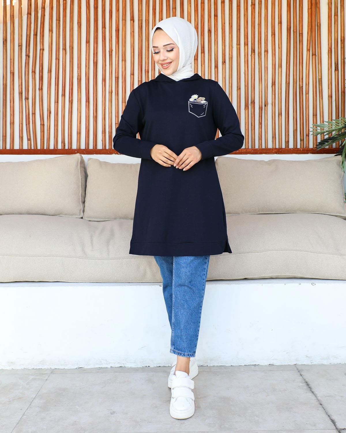 Tesettür Tunik Modelleri - Nakışlı Tunik Modelleri - Affanmoda