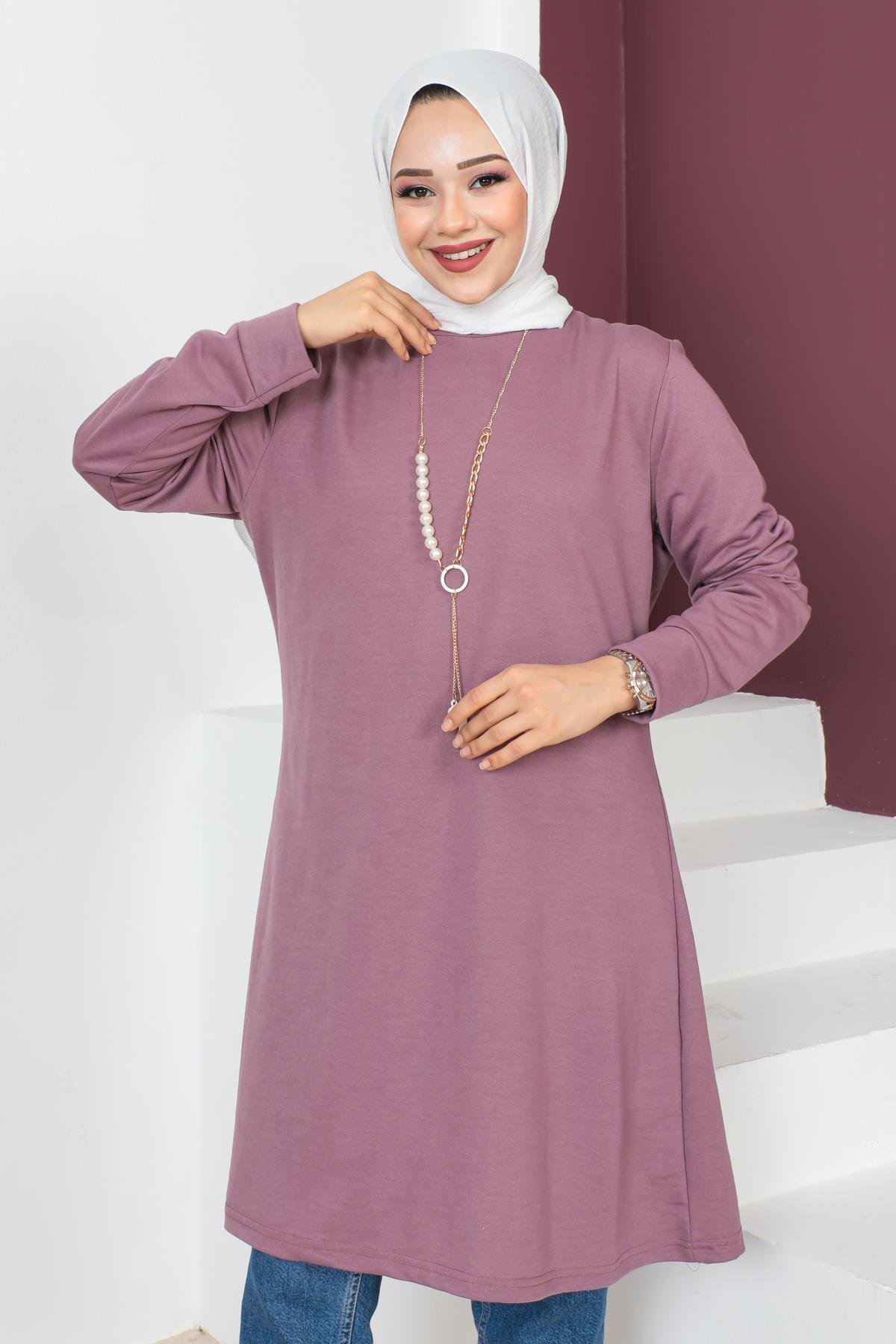 Kolyeli Tesettür Tunik Modelleri - Affan Moda