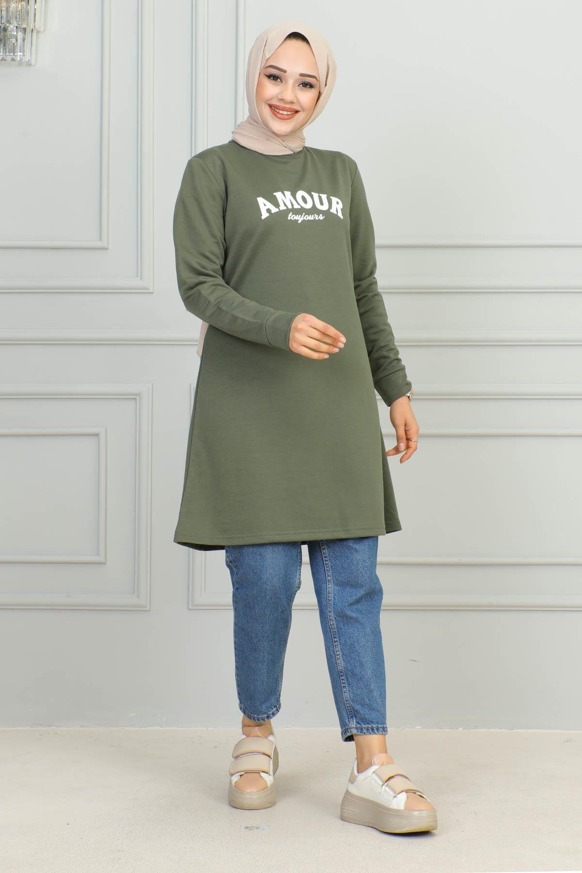 Tesettür Tunik Modelleri | Baskılı Tunik | Affanmoda 