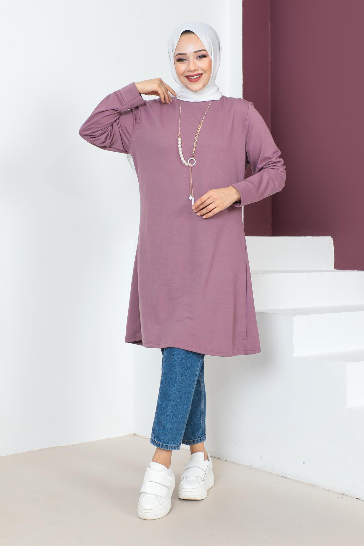 Kolyeli Tesettür Tunik Modelleri - Affan Moda