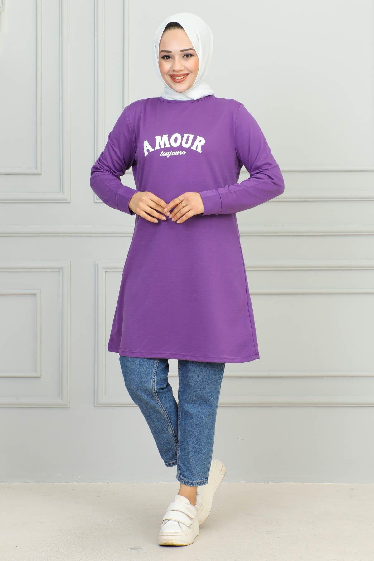 Tesettür Tunik Modelleri | Baskılı Tunik | Affanmoda 