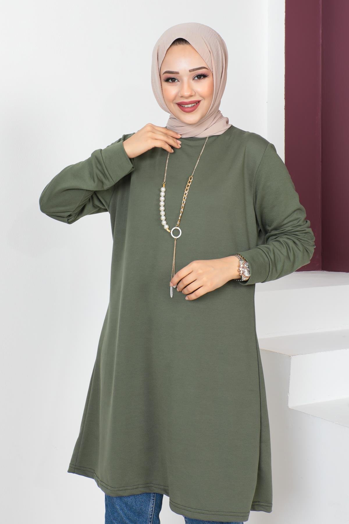 Kolyeli Tesettür Tunik Modelleri - Affan Moda