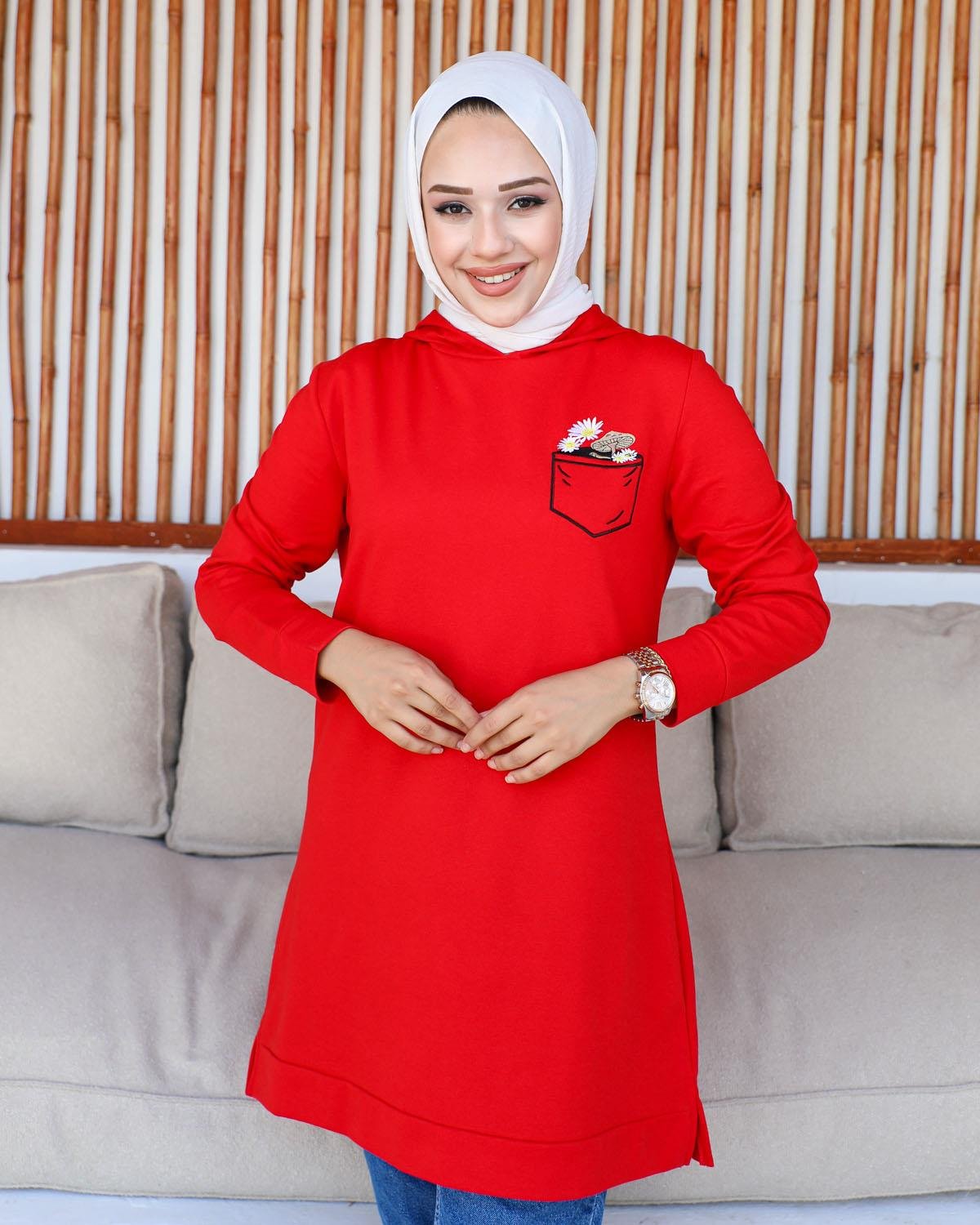 Tesettür Tunik Modelleri - Nakışlı Tunik Modelleri - Affanmoda