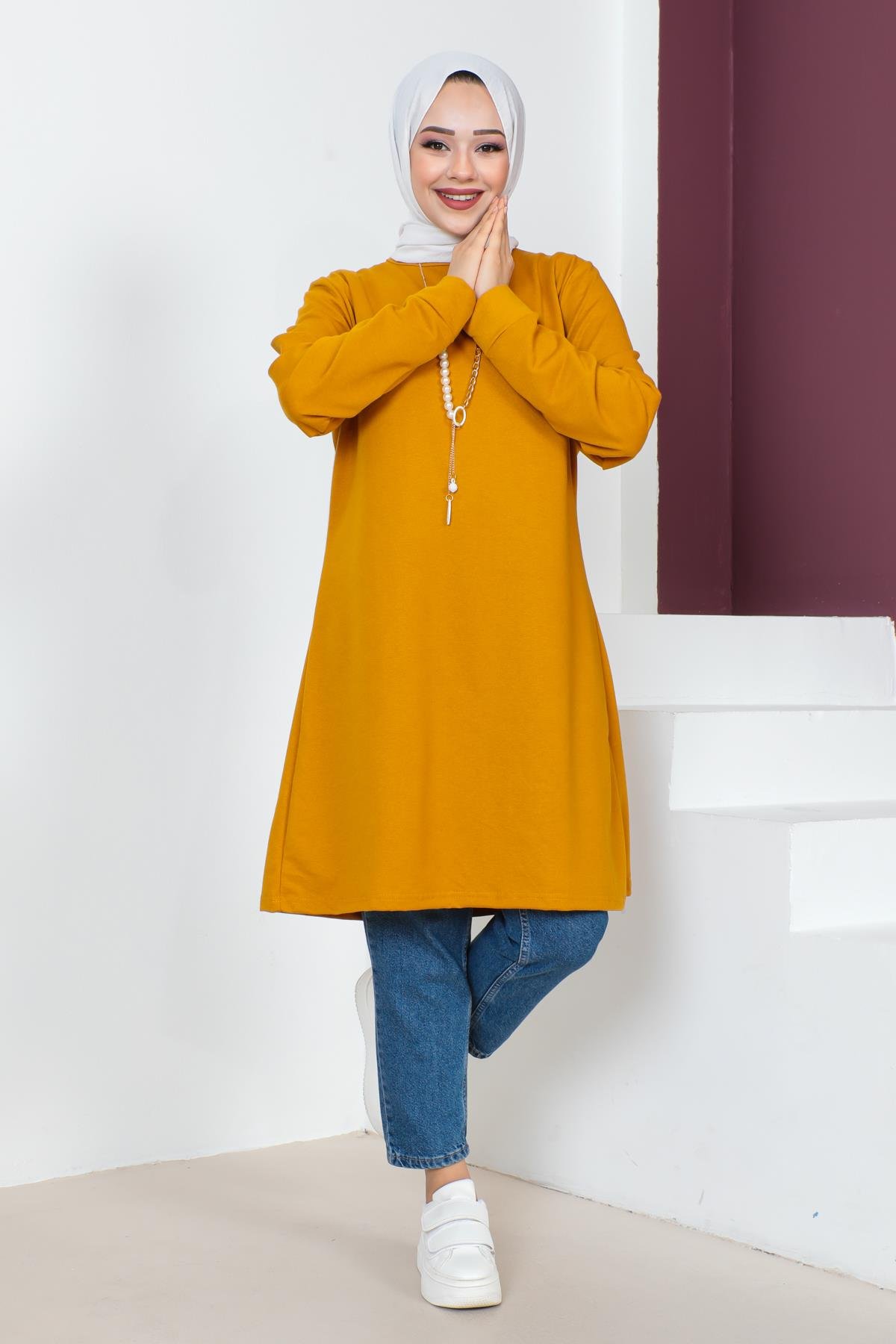 Kolyeli Tesettür Tunik Modelleri - Affan Moda