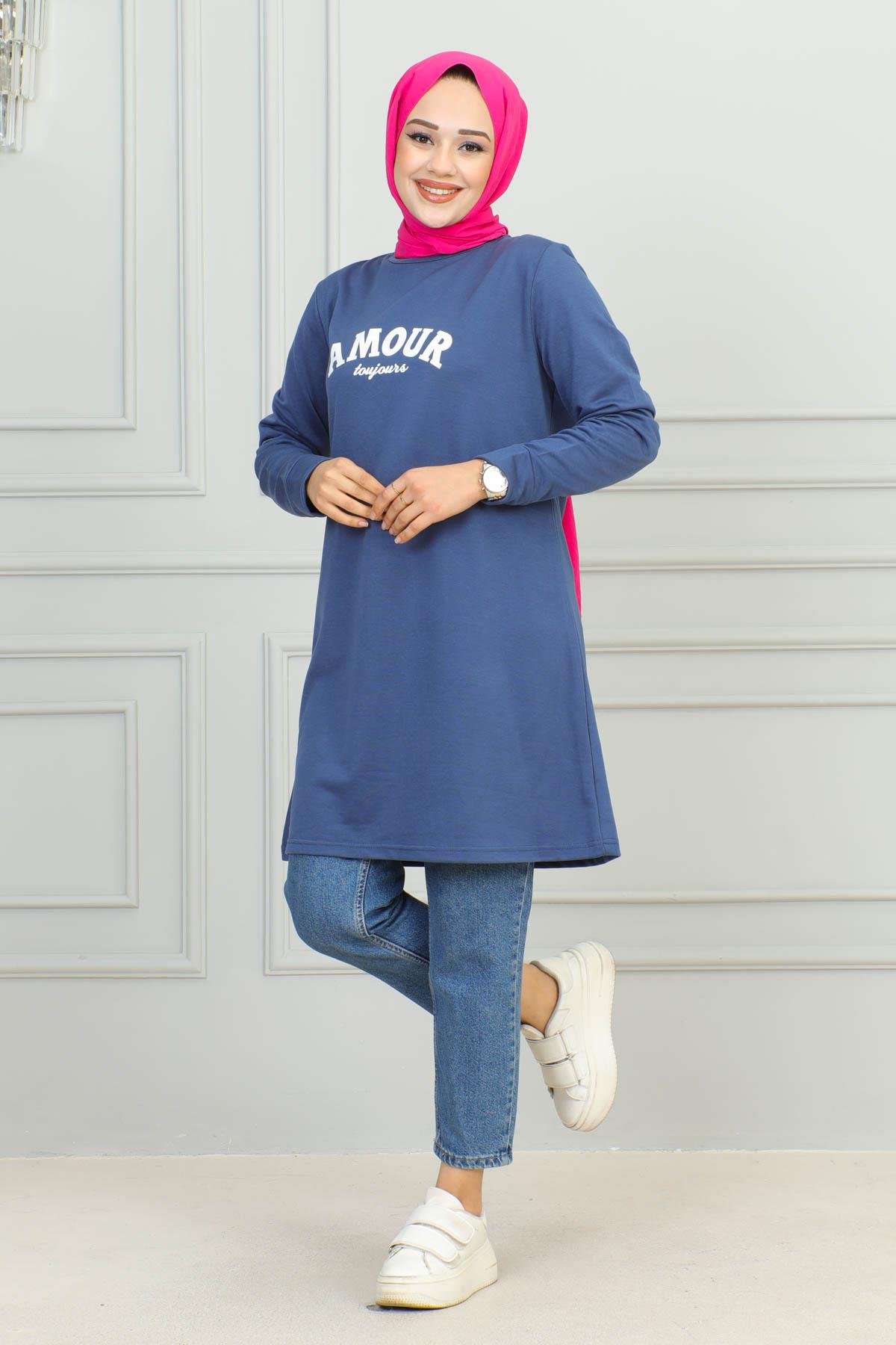 Tesettür Tunik Modelleri | Baskılı Tunik | Affanmoda 