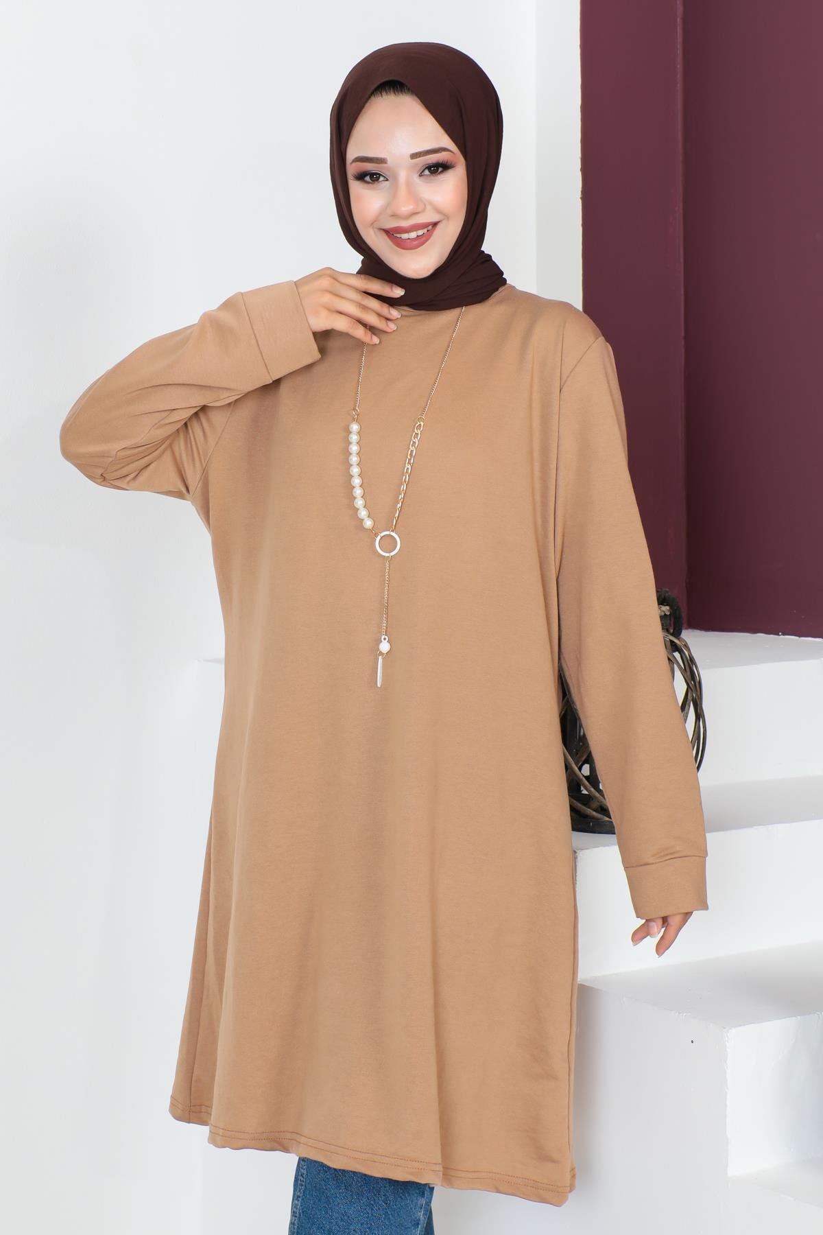 Kolyeli Tesettür Tunik Modelleri - Affan Moda