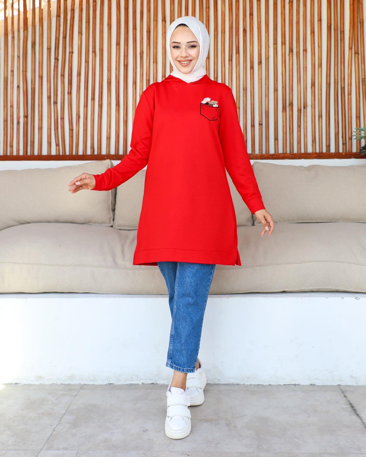 Tesettür Tunik Modelleri - Nakışlı Tunik Modelleri - Affanmoda