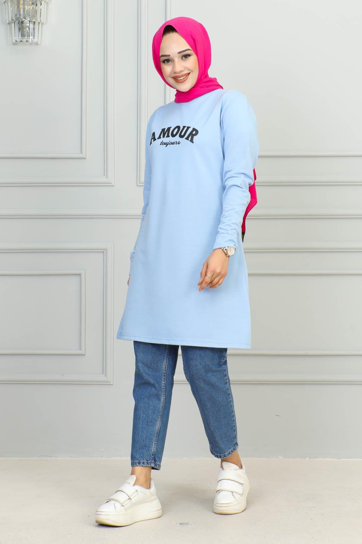 Tesettür Tunik Modelleri | Baskılı Tunik | Affanmoda 