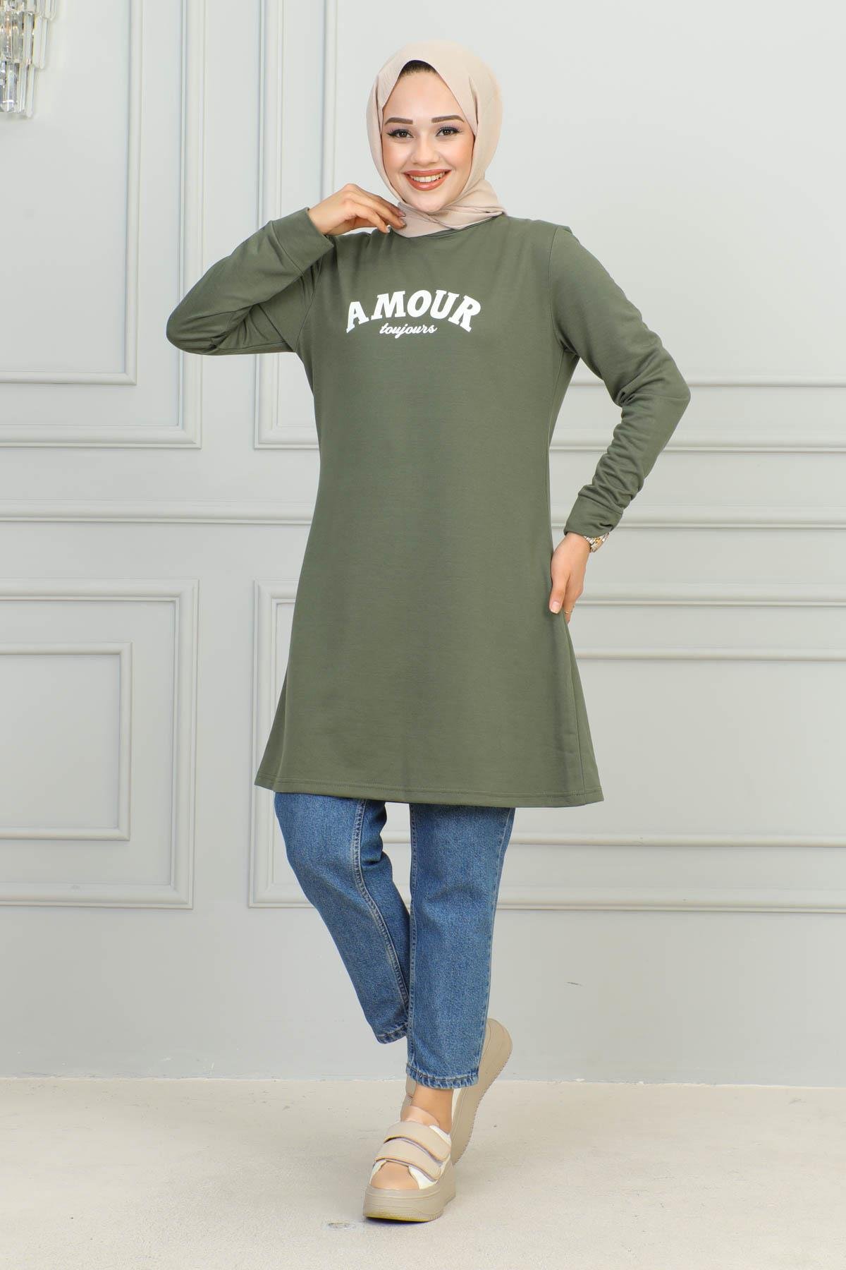 Tesettür Tunik Modelleri | Baskılı Tunik | Affanmoda 