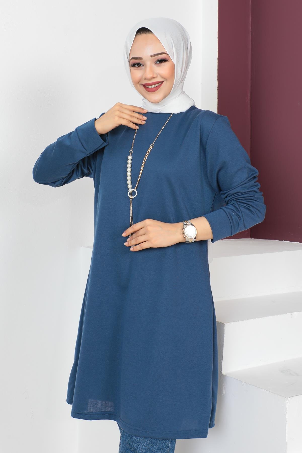 Kolyeli Tesettür Tunik Modelleri - Affan Moda