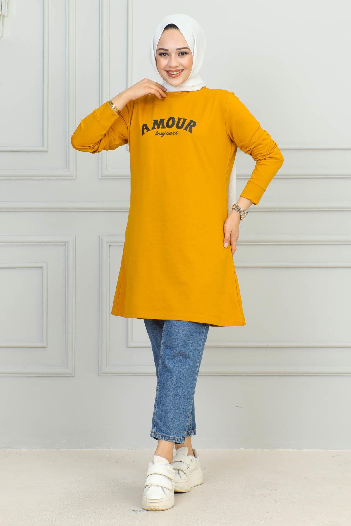 Tesettür Tunik Modelleri | Baskılı Tunik | Affanmoda 