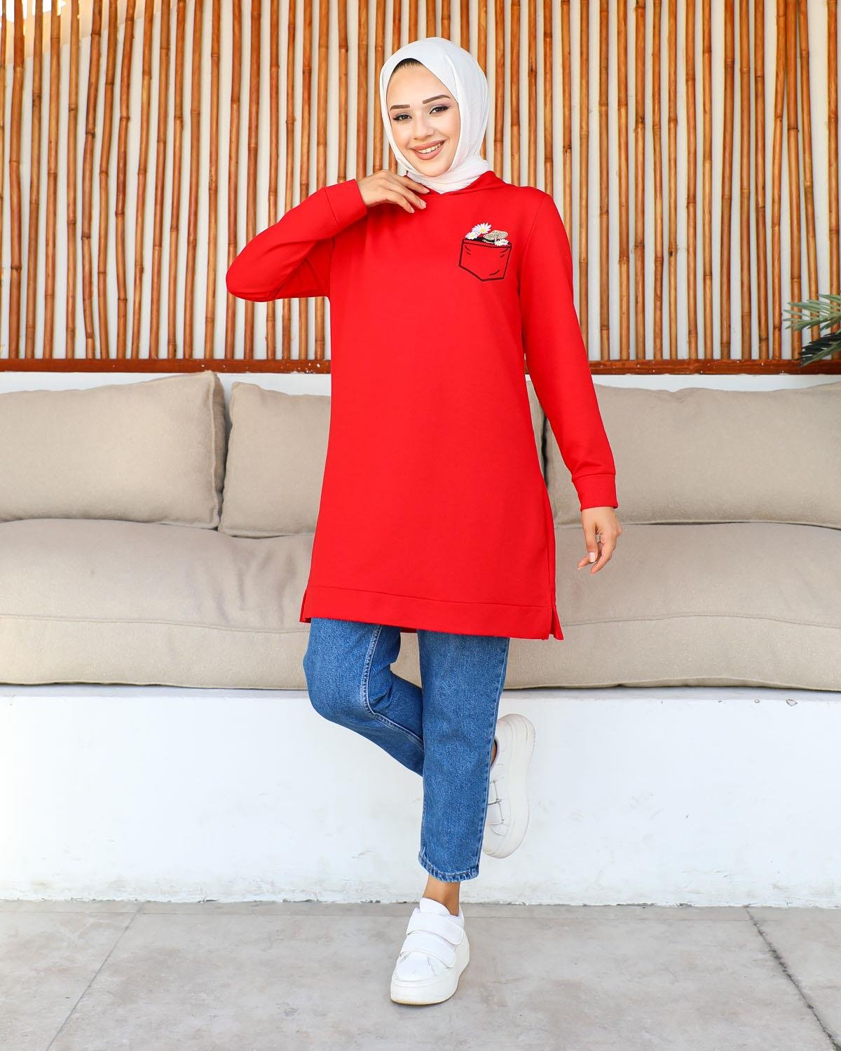 Tesettür Tunik Modelleri - Nakışlı Tunik Modelleri - Affanmoda