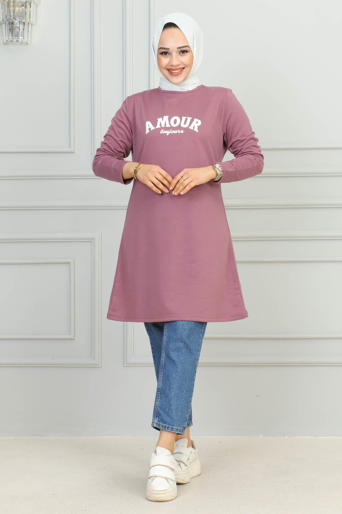 Tesettür Tunik Modelleri | Baskılı Tunik | Affanmoda 