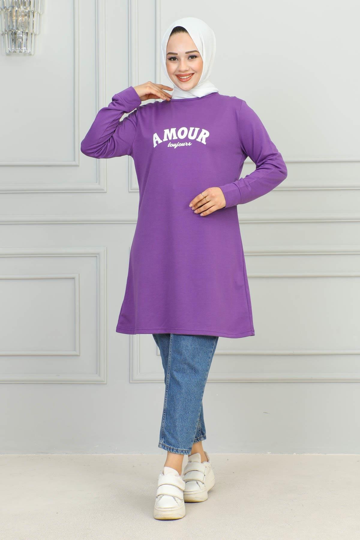 Tesettür Tunik Modelleri | Baskılı Tunik | Affanmoda 