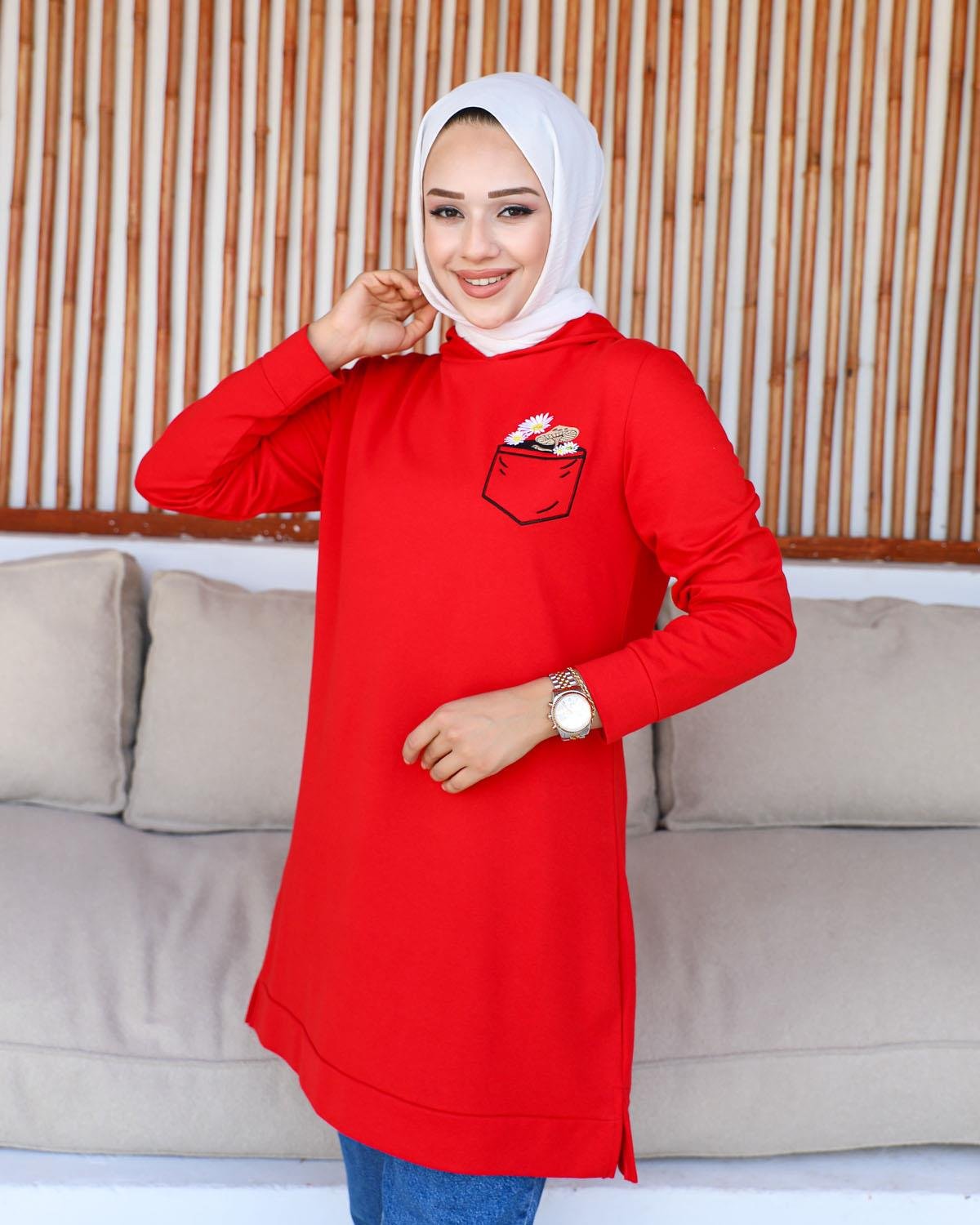 Tesettür Tunik Modelleri - Nakışlı Tunik Modelleri - Affanmoda