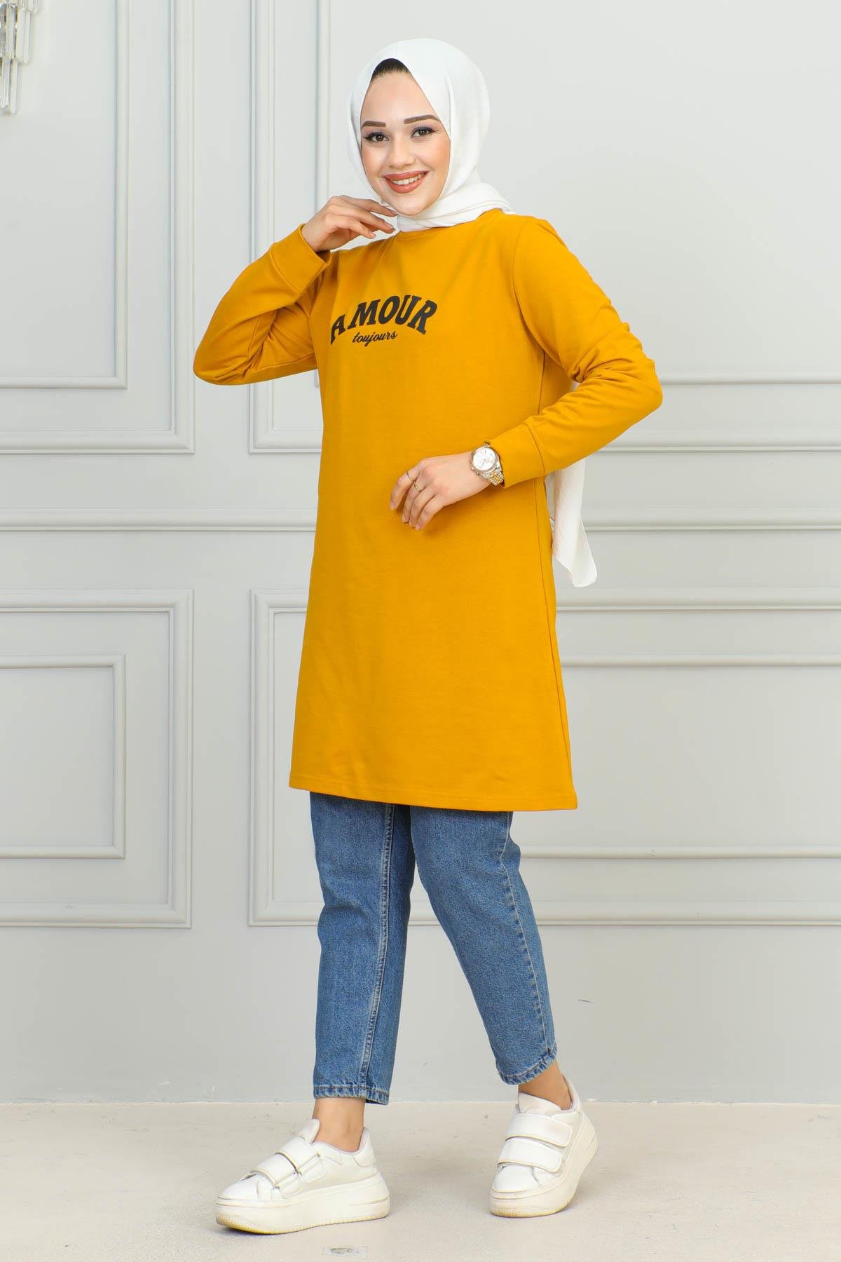 Tesettür Tunik Modelleri | Baskılı Tunik | Affanmoda 