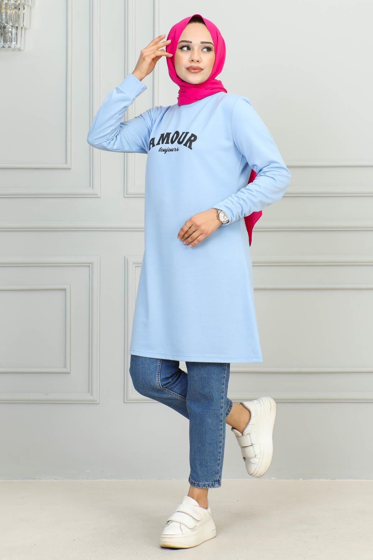 Tesettür Tunik Modelleri | Baskılı Tunik | Affanmoda 