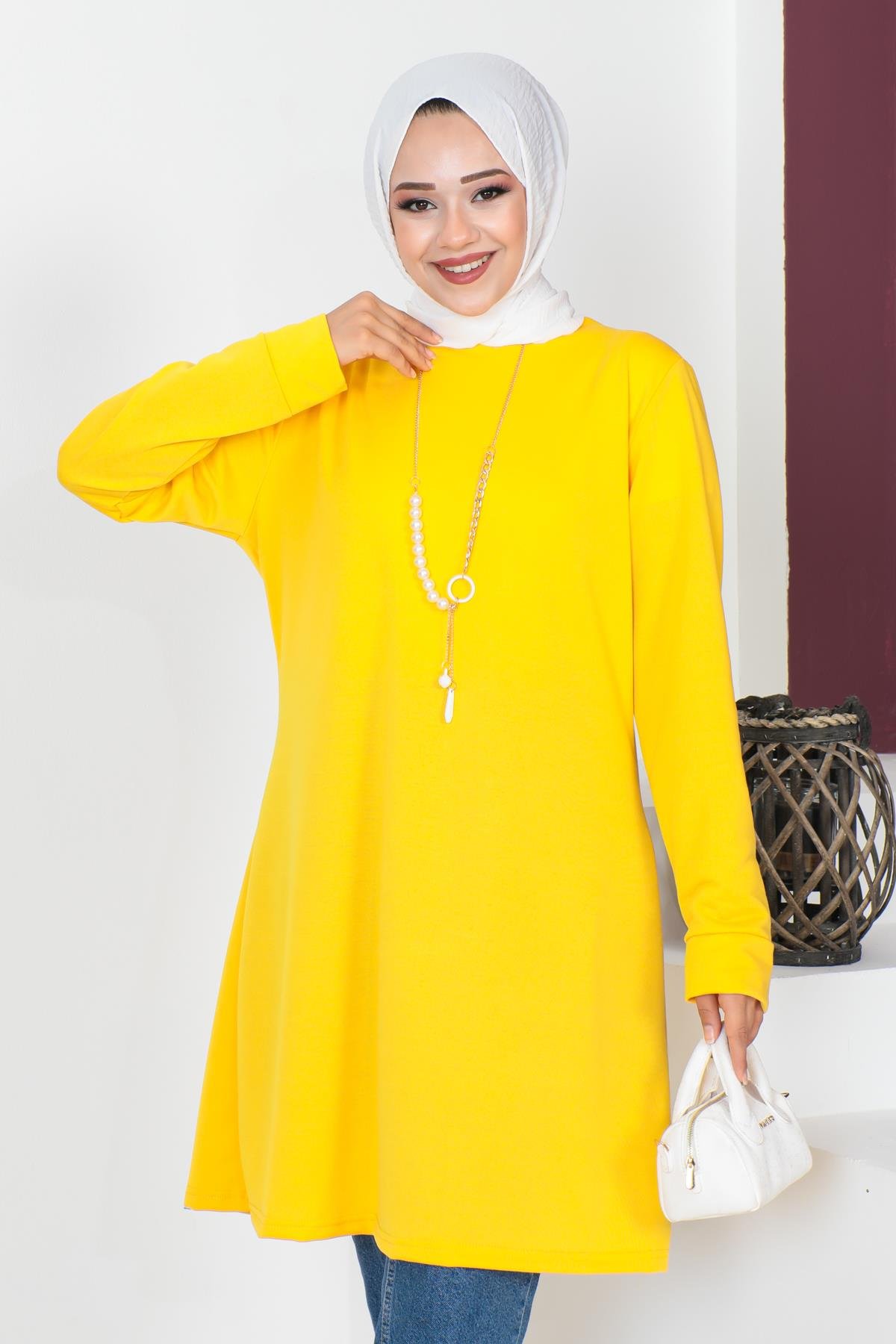 Kolyeli Tesettür Tunik Modelleri - Affan Moda