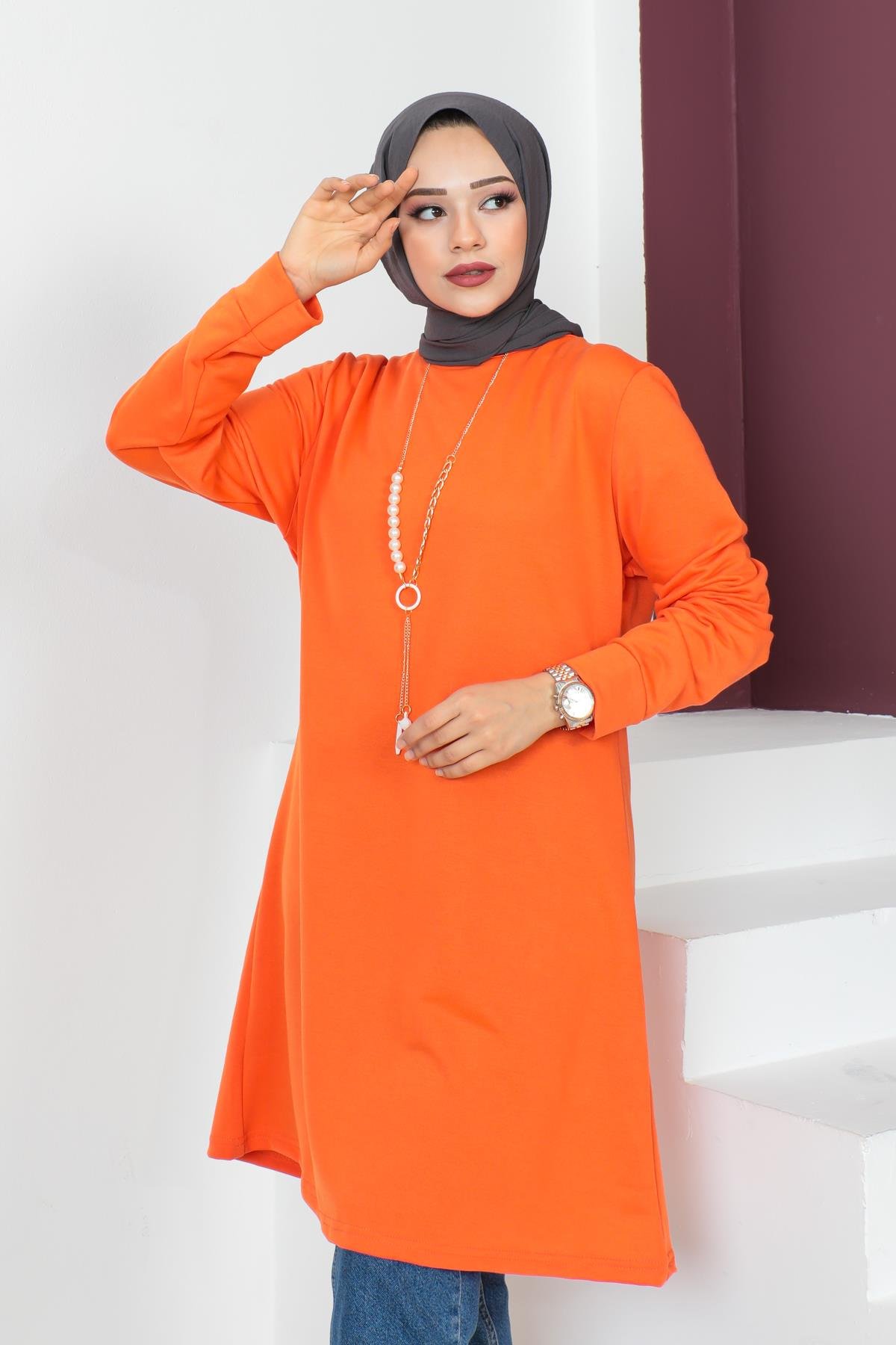 Kolyeli Tesettür Tunik Modelleri - Affan Moda