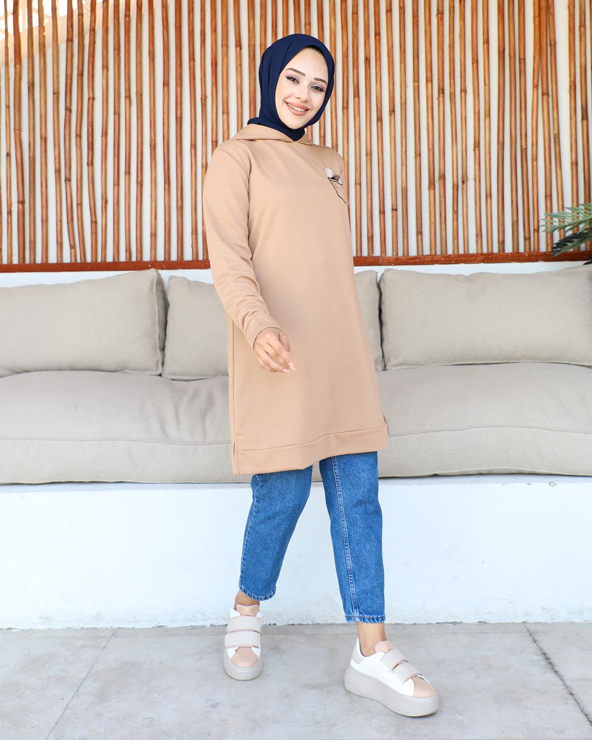 Tesettür Tunik Modelleri - Nakışlı Tunik Modelleri - Affanmoda
