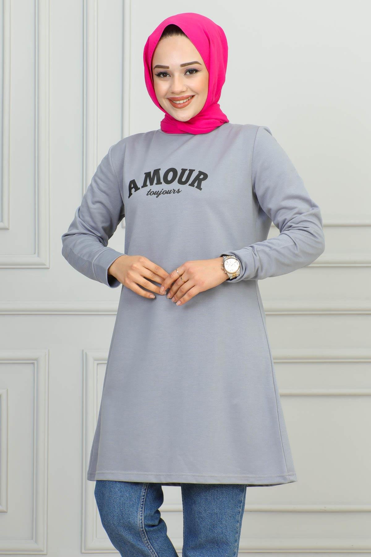 Tesettür Tunik Modelleri | Baskılı Tunik | Affanmoda 
